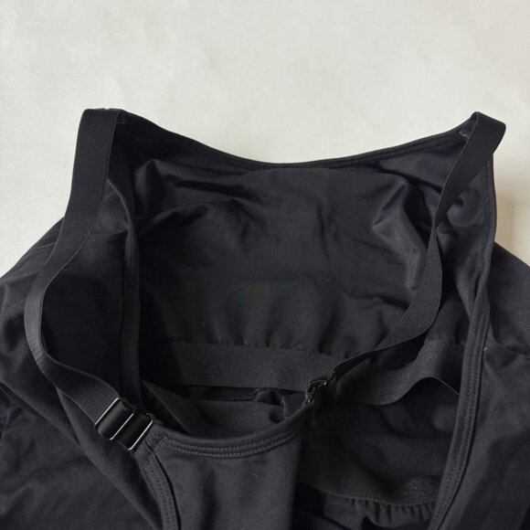 Ruby Ribbon Womens 40 Black Sport Demi Tank Top 1758 Racerback Ruched Front - Picture 5 of 5